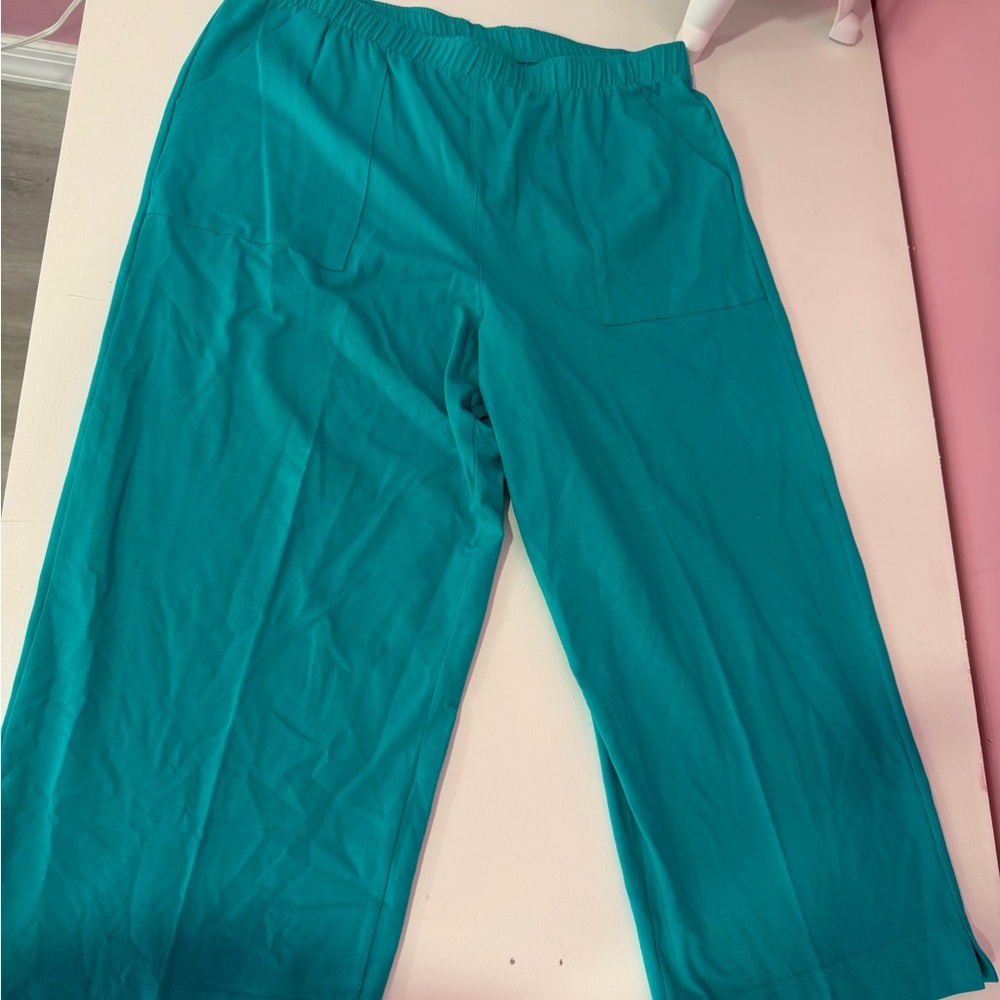 White Stag Turquoise Stretch Pants